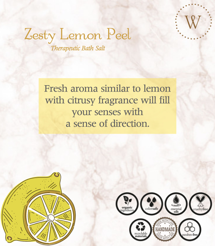 Zesty Lemon Peel (Bath Salt to find Direction)